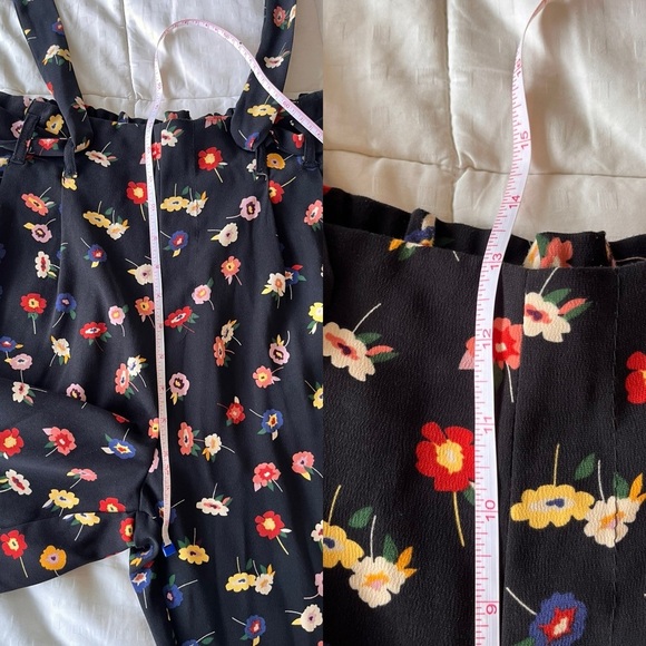 Zara TRF Floral Flowy Wide Leg Culotte Pant XS - Picture 12 of 16